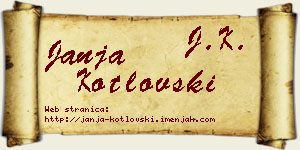 Janja Kotlovski vizit kartica